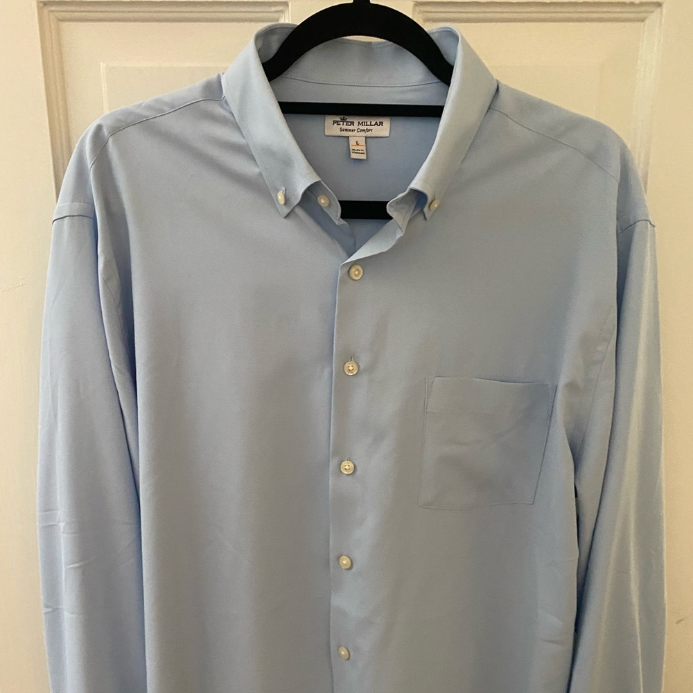 Peter Millar Dress Shirt Summer Comfort Size L